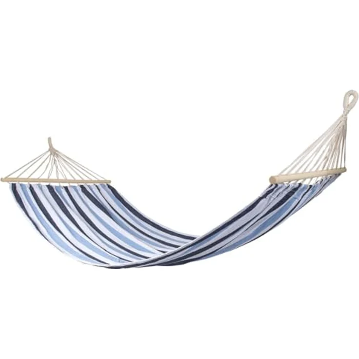 Bo-Camp Samba-Hängematte, blau, hochwertige Outdoor-Hängematte – Bild 1