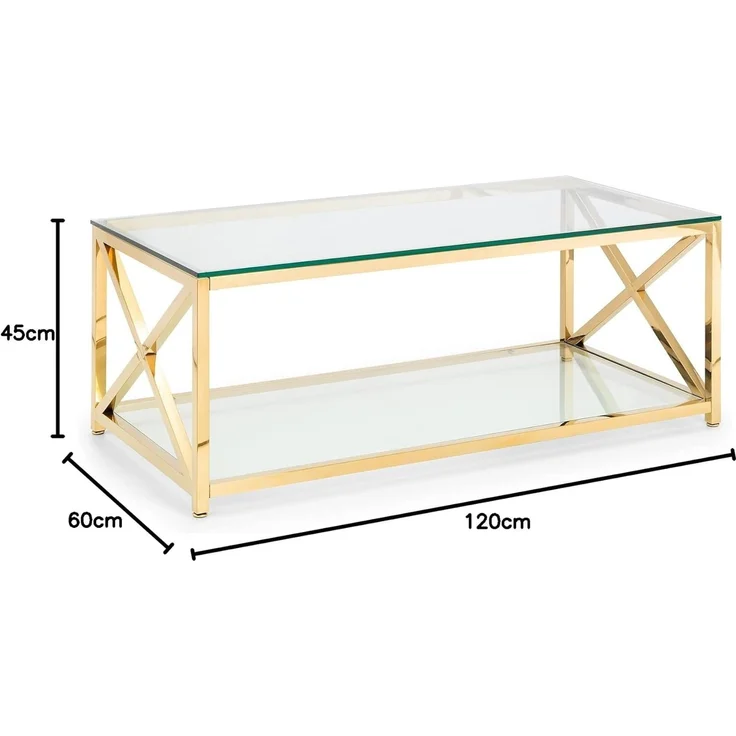 Julian Bowen Miami Couchtisch, Gold – Bild 6