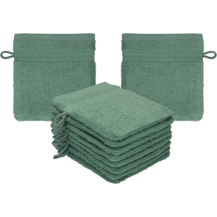 Betz Seiftuch 10-tlg. Waschhandschuhe-Set PREMIUM 100% Baumwolle 16x21 cm – Bild 1