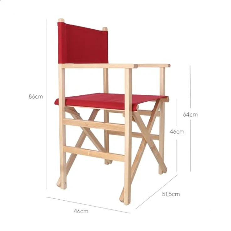 Aranaz Klappstuhl, gerade, Holz, Bordeaux 887, 51 x 46 x 86 cm – Bild 2