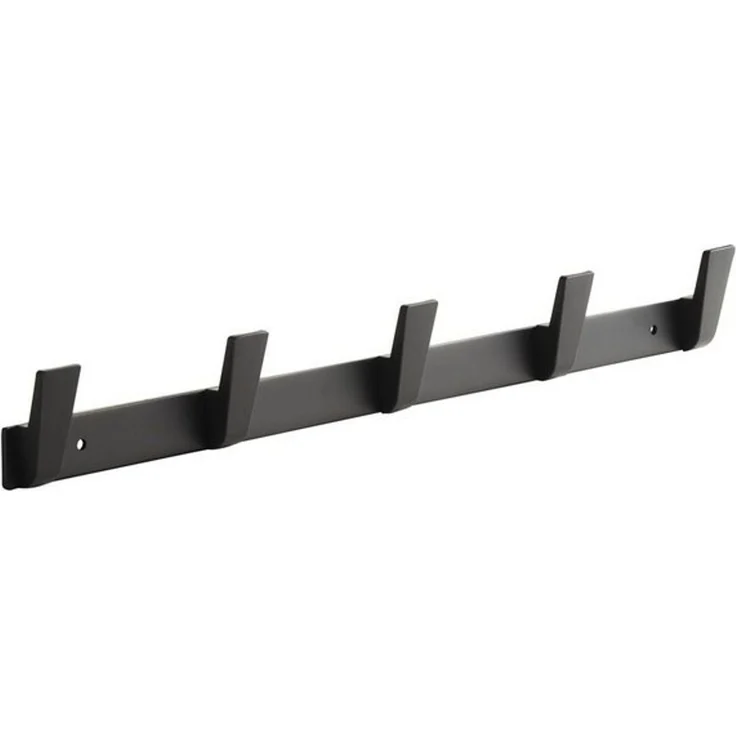SO-TECH® Hakenleiste Blackline ALBUS schwarz pulverbeschichtet, (1 St), Länge 450 mm mit 5 Haken – Bild 4
