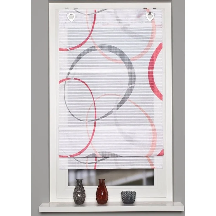 Clever-Kauf-24 Magnetrollo Magnetrollo Vitus rot, ohne Bohren, bedruckt – Bild 2