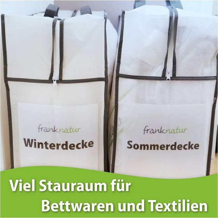 franknatur Aufbewahrungstasche (2-tlg), leichte robuste Tasche, Vliesmaterial, mit Sichtfenster – Bild 3