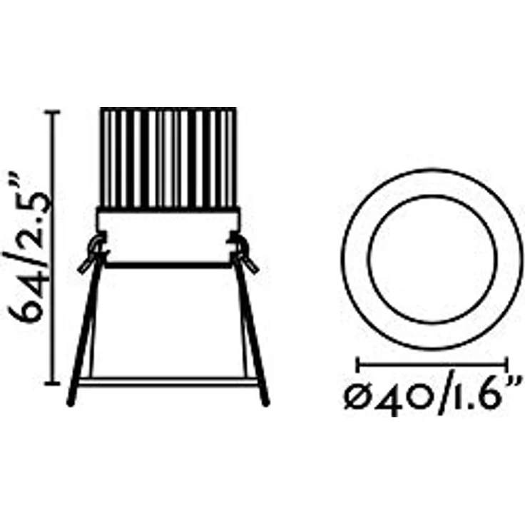 FARO BARCELONA FOX 40 Vertieft, Einbauleuchte schwarz, 5W, 2700K, 25° Abstrahlwinkel – Bild 2