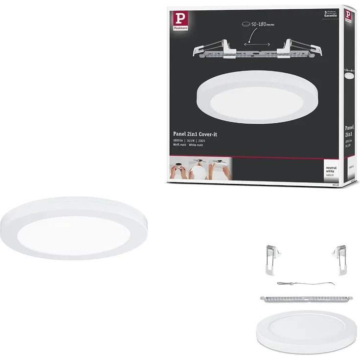 Paulmann No. 95389 LED Einbaupanel Cover-it rund 225mm 4000K
