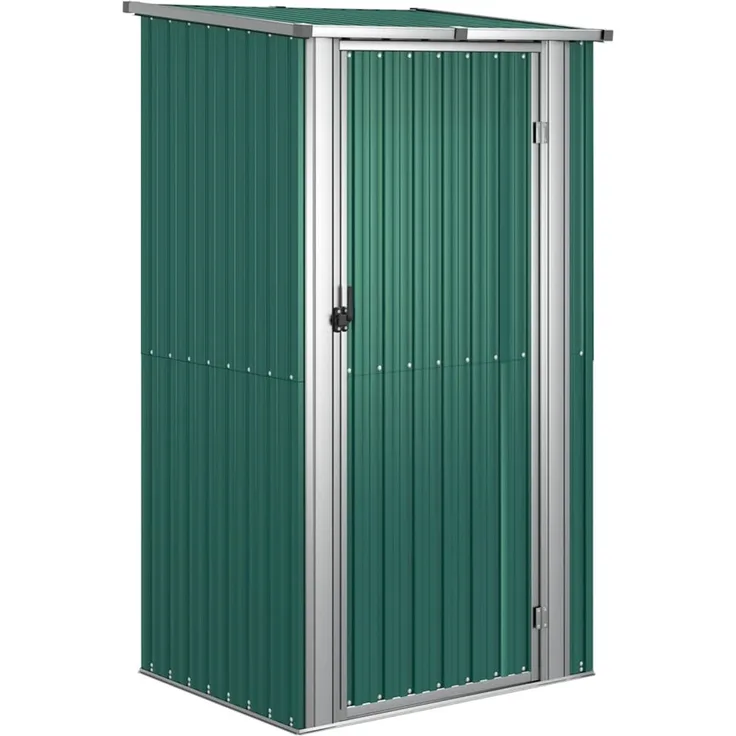 vidaXL Gartenhaus Grün 118,5x97x209,5 cm Verzinkter Stahl 150899