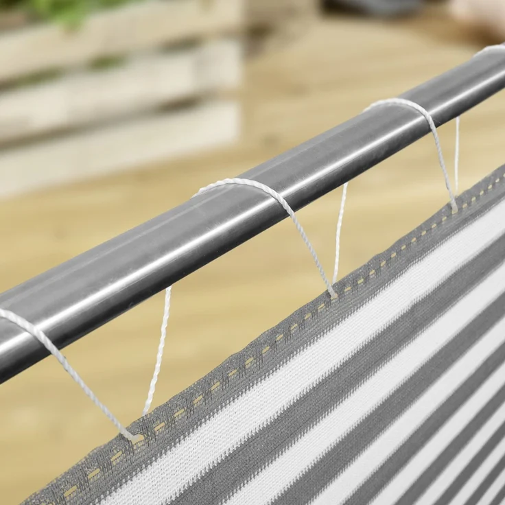 Windhager Balkonsichtschutz Sylt 0,9x5 m grau/weiß – Bild 6