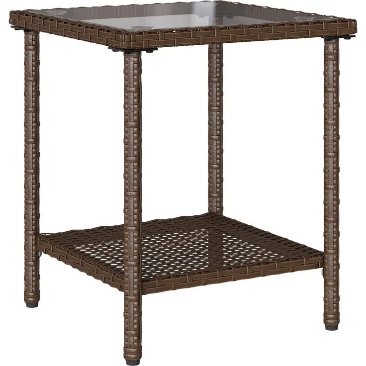 vidaXL Outdoor-Sofagarnitur 2 stk. 5-Sitzanzahl Braun und Rot 4103878 – Bild 6