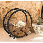 Kaminholzregal Kaminholzständer Rund D-55cm Holzkorb Kaminholzhalter Holzregal