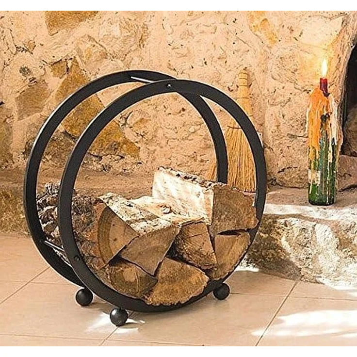 Kaminholzregal Kaminholzständer Rund D-55cm Holzkorb Kaminholzhalter Holzregal – Bild 1