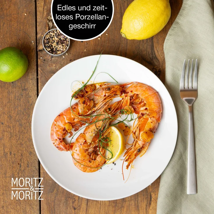 Moritz & Moritz BASIC 6tlg Dessertteller Set weiß – Bild 5