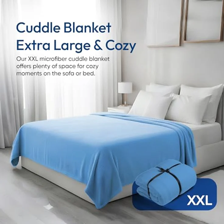 Wohndecke Kuscheldecke XXL, Feluna, Tagesdecke Kaschmir-Touch 220 x 200 cm – Bild 5