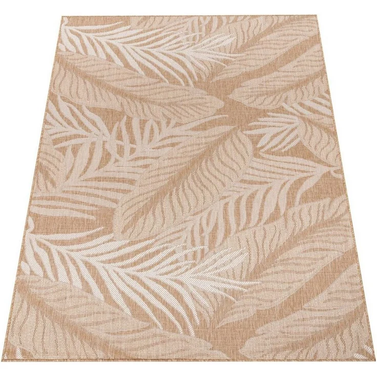 TaraCarpet Teppich Tara Carpet Columbia-Fashion Plant In & Outdoor auch für die Küche, rechteckig, Höhe: 5 mm, Balkon Terrasse Wintergarten Plant natur creme Esszimmer 80x150 – Bild 2