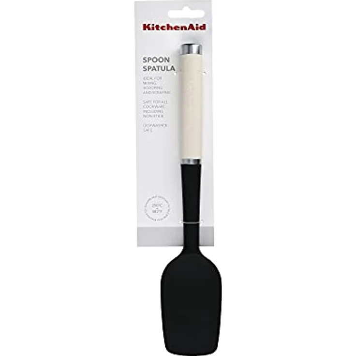 KitchenAid Löffel-Pfannenwender, Küchenutensil aus Silikon, Hitzeresistent – Almond Creme – Bild 5
