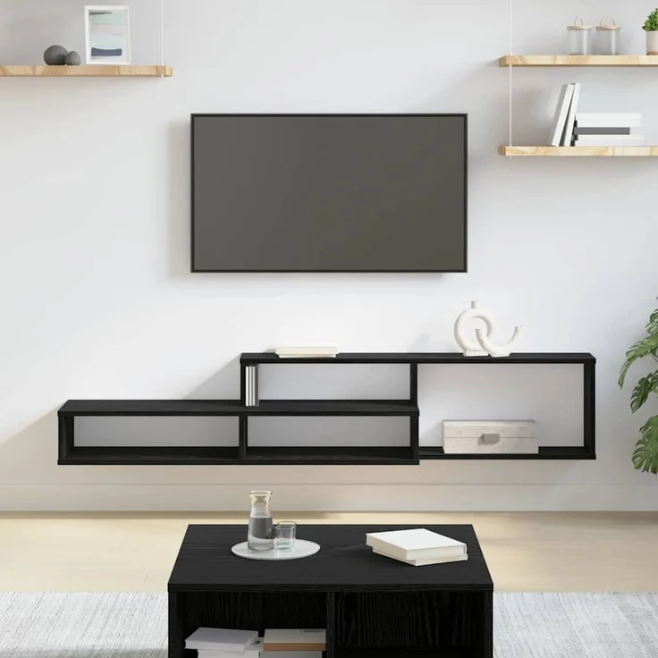 Wand-TV Stand, TV-Regal 150x25x28,5cm Holzwerkstoff – Bild 1