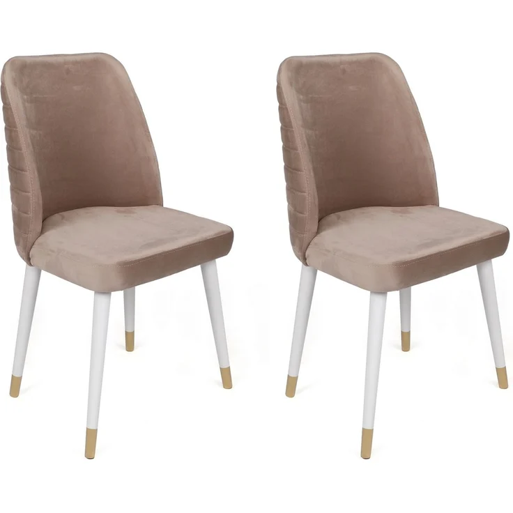 Skye Decor 'Hugo-404 V4' Stuhlset (4-teilig), Beige / Weiß, 50 x 90 x 49 cm – Bild 3