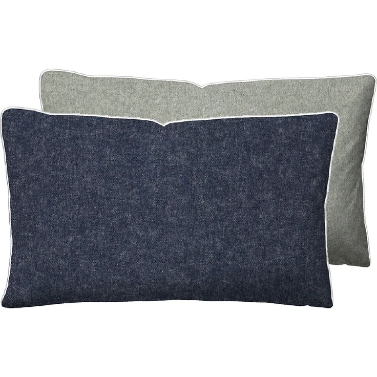 biberna Melange-Flanell Kissenbezug 0840500 MELANGE UNI, marine, 1x 40x60 cm – Bild 1