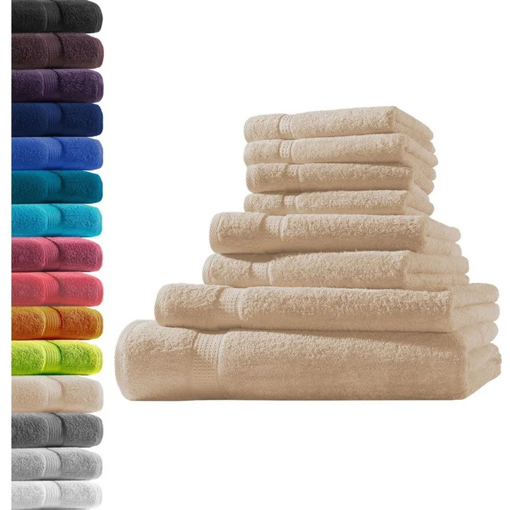 Hometex Premium Textiles Handtuch in Premium Qualität 500 g/m², Feinster Frottier-Stoff 100% Baumwolle, 1x Badetuch + 1 Duschtuch + 2 Handtuch + 4 Gästetuch, weich, saugfähig, extra schwer & flauschig – Bild 1