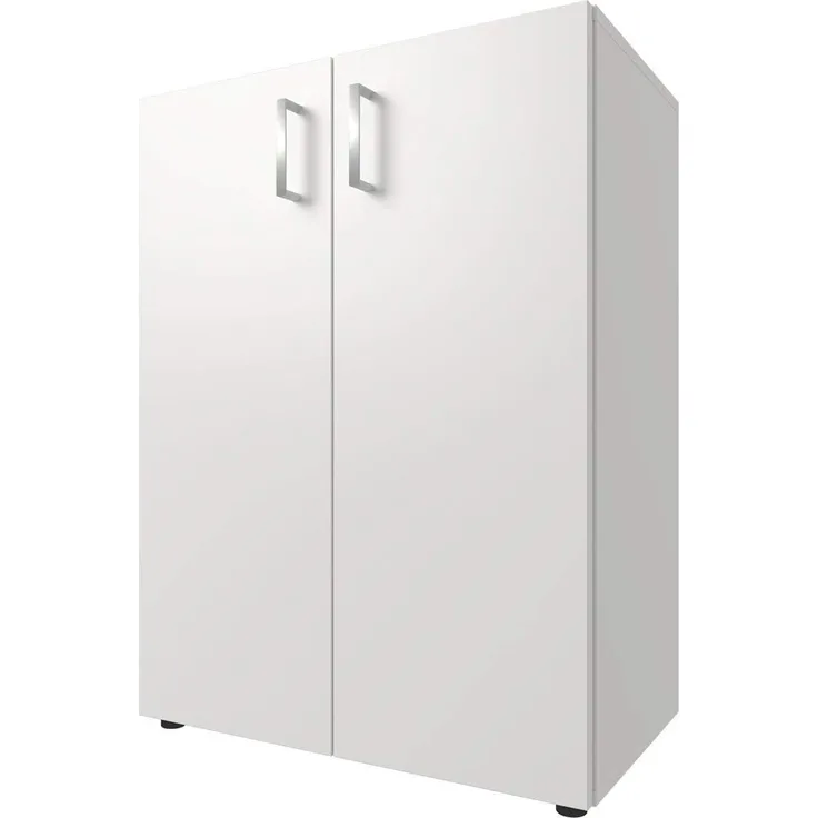 Möbelando 'Trio' Aktenschrank, Holz weiß, 77 x 34,5 x 57 cm