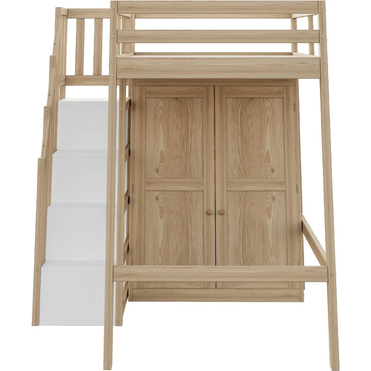 Kindereinzelbett 90×200 cm aus Holz mit hydraulischem Stauraum, grau – Bild 8
