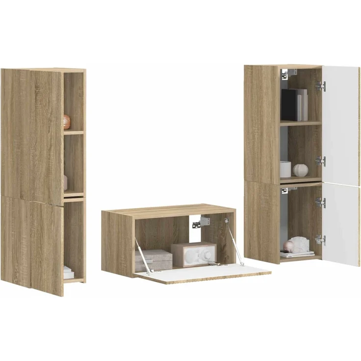 vidaXL TV-Schrankset 5 pcs Sonoma-Eiche Holzwerkstoff 3409098 – Bild 3