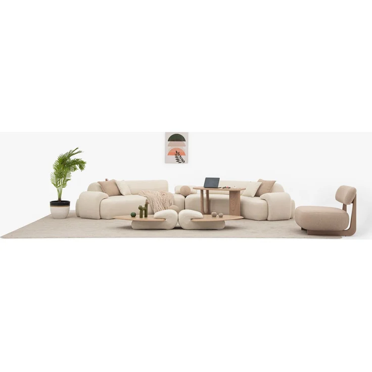 Ecksofa "Olympia" + Sessel-Beige – Bild 6