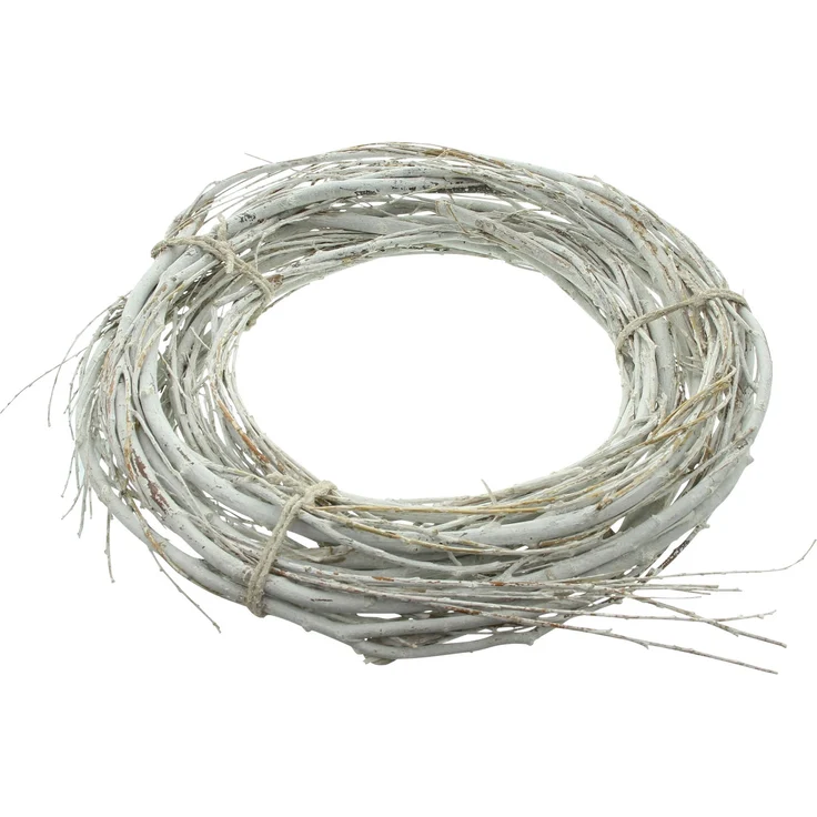 Reisigkranz White Charme Dekokranz Tischkranz Tischdeko Türkranz Bastelkranz – Bild 1