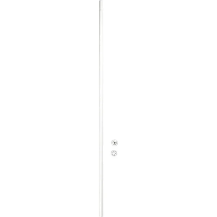 WENKO Teleskop-Duschstange 110-185 cm, Weiß, Aluminium rostfrei