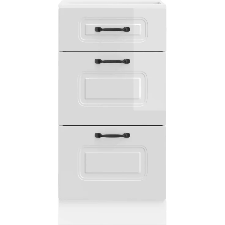 vidaXL Küchenunterschrank „Kalmar“ Hochglanz-Weiß Holzwerkstoff 854242 – Bild 5