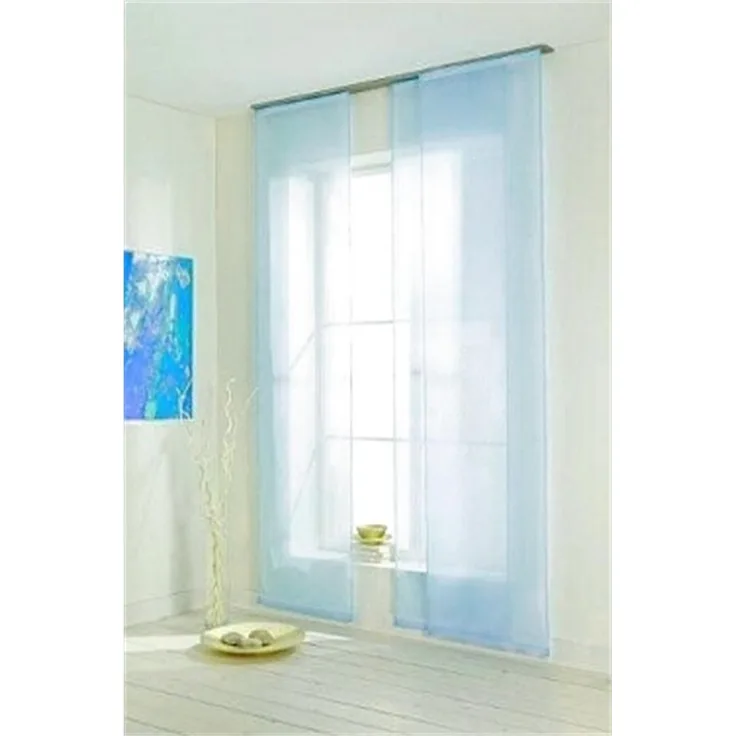 Flächenvorhang Voile sky 300cm - Farbe: Sky, Höhe (cm): 300