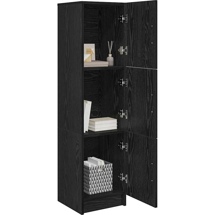 vidaXL Highboard Schwarz Eichen-Optik 31,5 x 32 x 122,5 cm 869347 – Bild 2