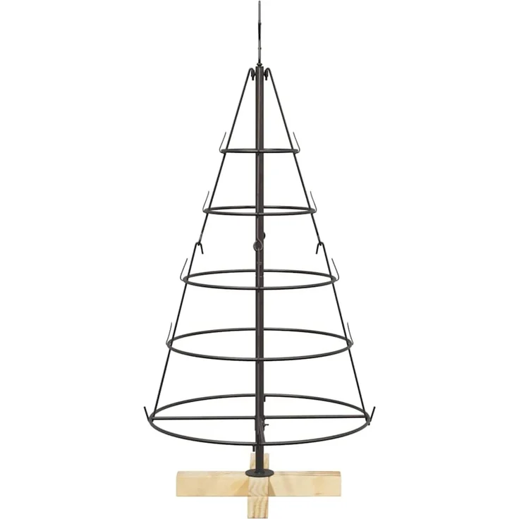 vidaXL Metall-Weihnachtsbaum mit Ständer KUOPIO 90 cm Stahl Schwarz 42019158 – Bild 6