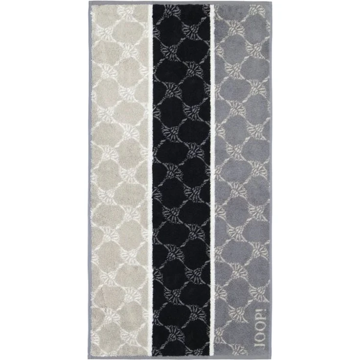 JOOP! Handtuch Cornflower Stripes Frottierkollektion - Walkfrottier Schwarz 50x100cm – Bild 4
