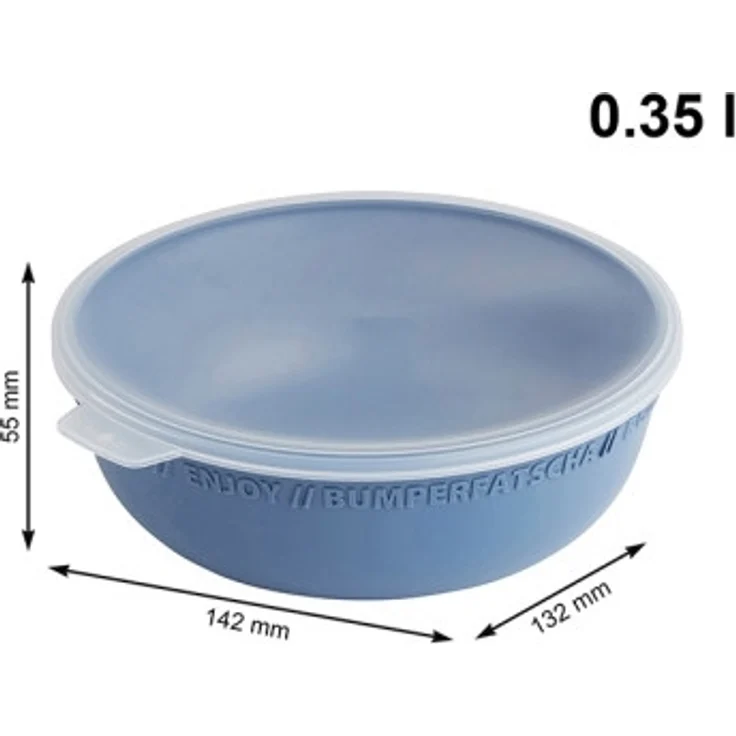 Rotho Schüssel mit Deckel 0,35 L Tresa horizon blau Vorratsdose Frischhaltedose Kühlschankdose – Bild 4
