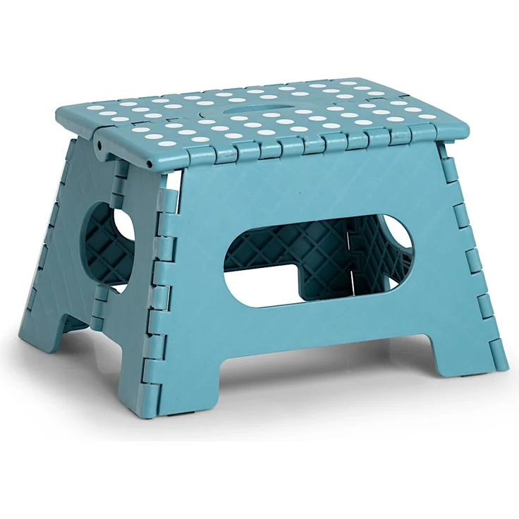 ZELLER Klapphocker 13032 aus Kunststoff, eisblau / Tritt / Klappstiege – Bild 1