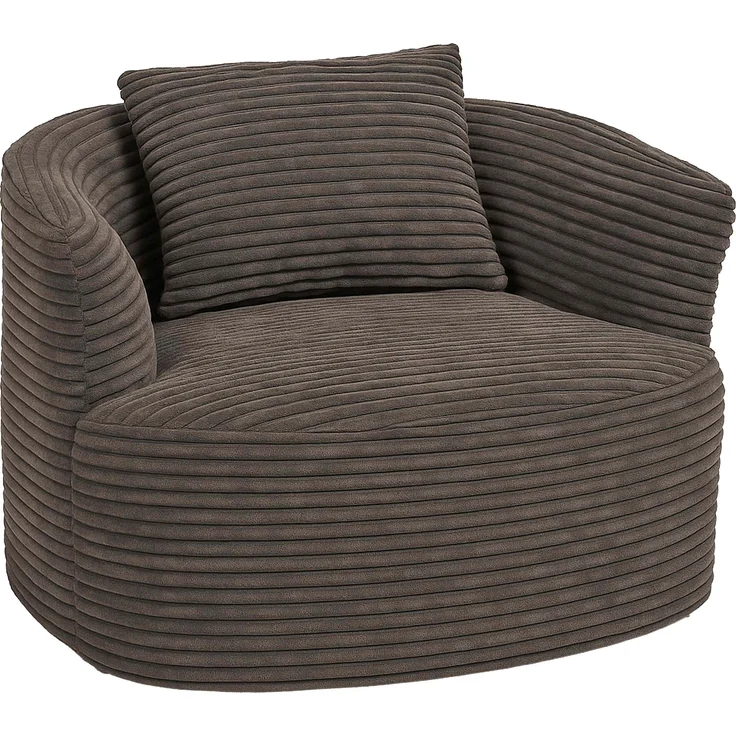 Sessel HWC-P18, Loungesessel Relaxsessel Polstersessel Cocktailsessel, Stoff/Textil Cord (370g/m²) ~ braun – Bild 9