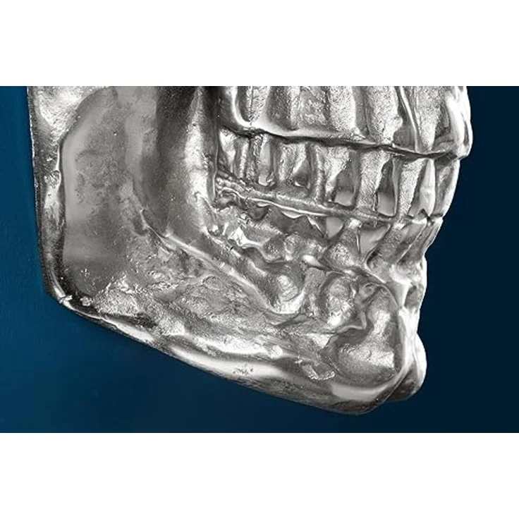 riess-ambiente Wanddekoobjekt SKULL XXL 40cm silber (Einzelartikel, 1 St), Metall · Totenkopf · Deko-Schädel · Schlafzimmer · Wohnzimmer – Bild 7