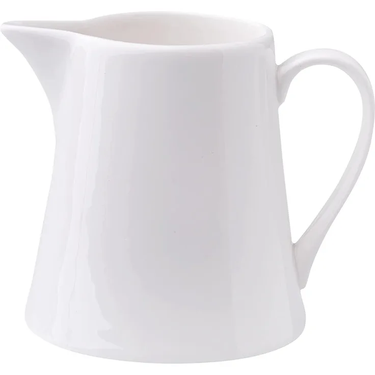 Dajar Welle-Kubiko Milchkrug 200ml, Porzellan, Weiß, 10x8. 5x8 cm