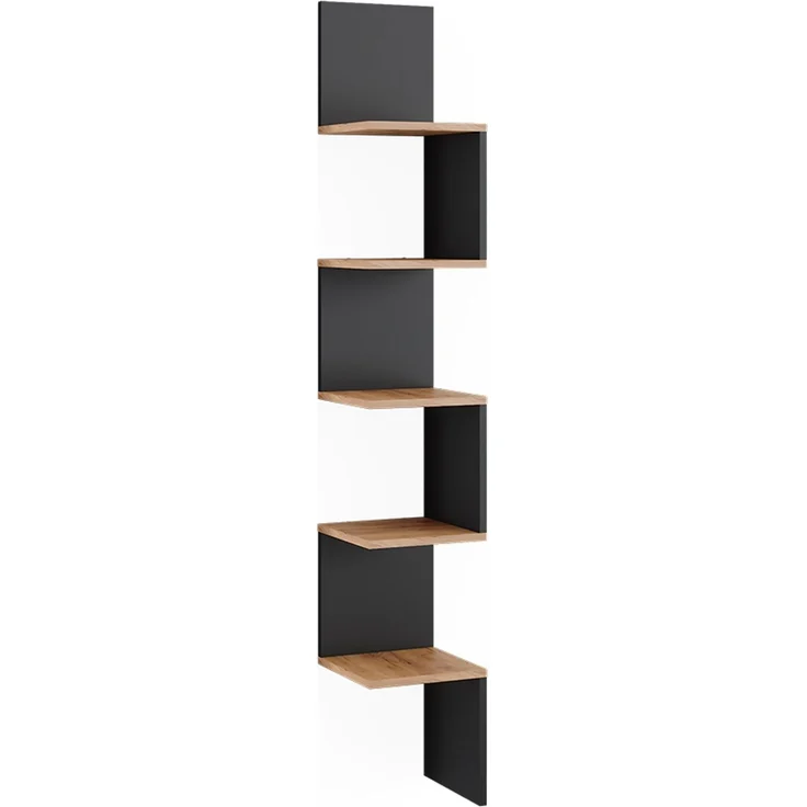Eckregal Paolo Anthrazit 28 x 175.4 cm mit 5 Fächern Vicco – Bild 1
