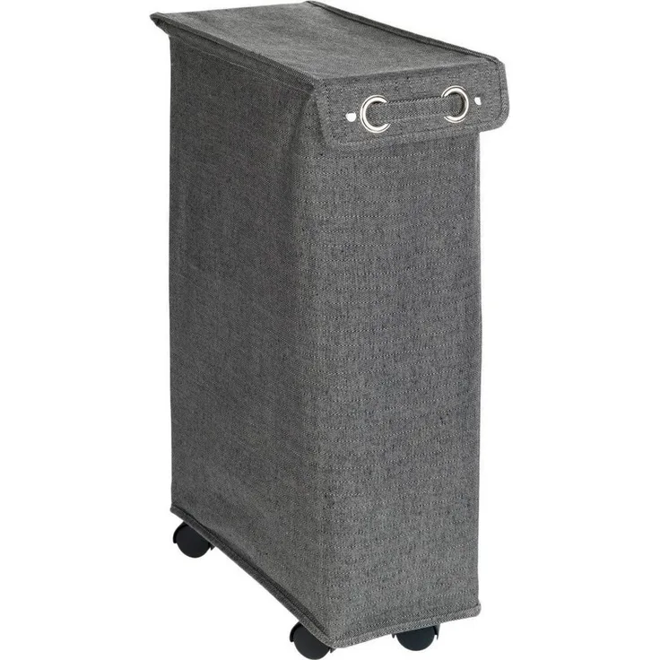 Wenko Wäschesammler Corno Prime 43 l, schwarz, weiß