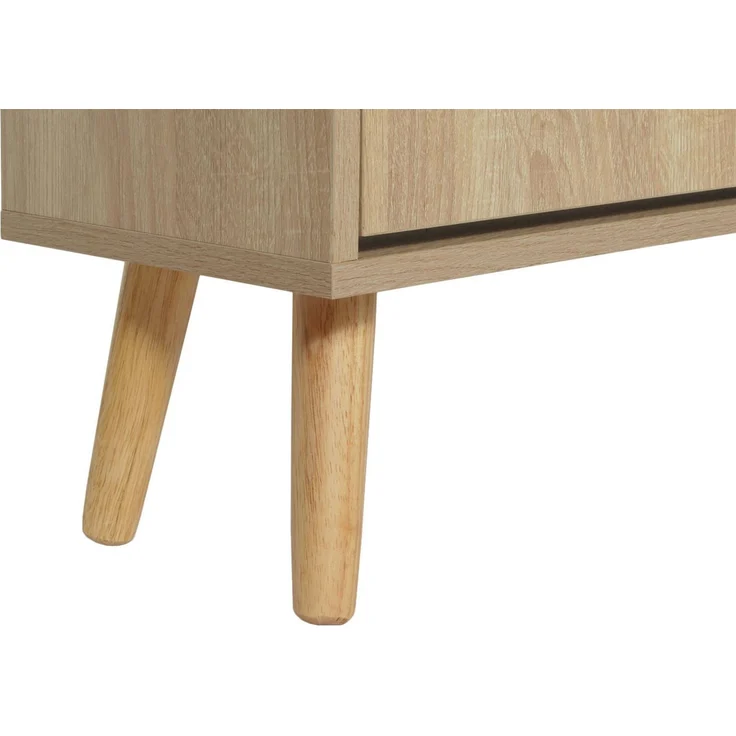 Rattan-Schuhkipper HWC-M37, Schuhregal Schuhschrank, 3 Kippfächer 2 Regalböden 127x120x24cm Holz Melamin ~ Eiche-Optik – Bild 5