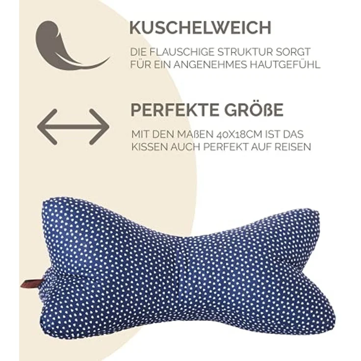 Original Dr. Berger Leseknochen 40 x 18 cm Miniherz Blau – Bild 5