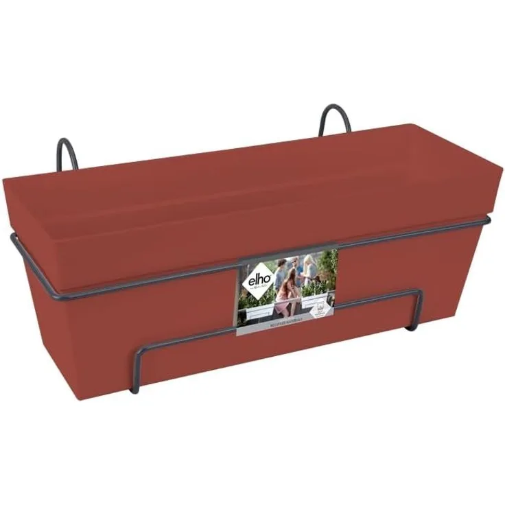 Blumentopf 11,5l mit Balkonhalterung 49x20,5x26,5 cm terracotta