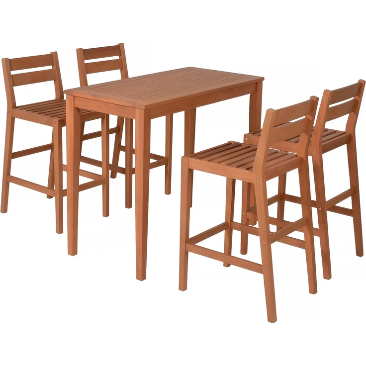 Barset Gartenbar Garten Terrasse Bar Theke Stehtisch Hocker Stuhl Sitzgruppe – Bild 1
