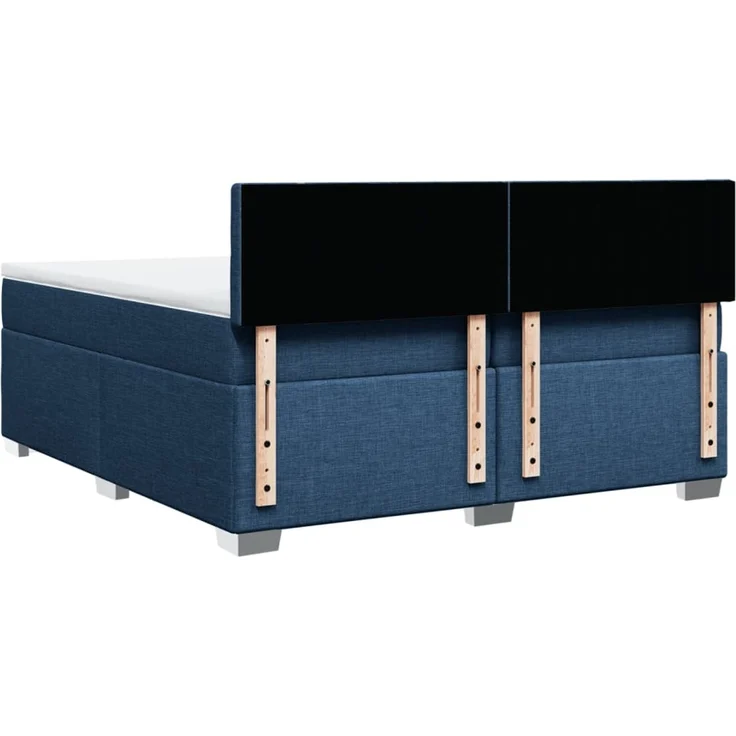 vidaXL Boxspringbett mit Matratze Blau 200x200 cm Stoff 3288315 – Bild 12
