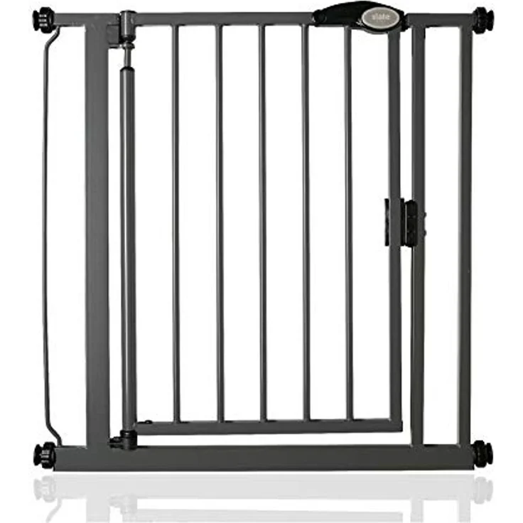 Bettacare Automatisch Schließendes Treppengitter, 75cm - 82cm, Schiefergrau, Druckmontage-Sicherheitsgitter, Babygitter, Sicherheitsschranke für Türen, Flure und Räume – Bild 2