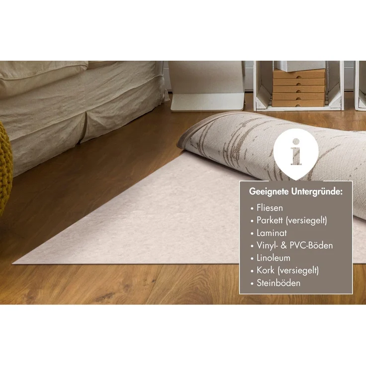 LUXOR living Antirutsch Teppichunterlage Teppich Stopp, (1-St), Rutschunterlage aus Vlies, individuell zuschneidbar, Wohnzimmer – Bild 4