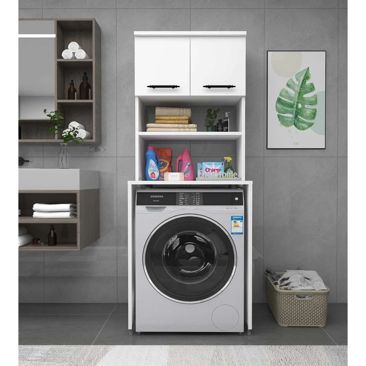Skye Decor 'Washing Machine 3 Shelf - White' Waschmaschinenunterschrank, Weiß, 65 x 173-175,5 x 60 cm – Bild 2