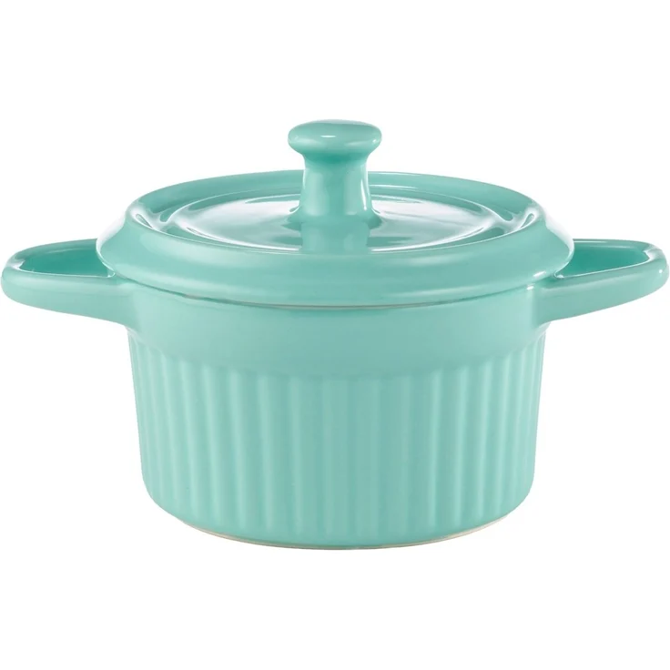 Zurbrüggen 'Big-Cocotte' Auflaufform, Keramik grün, Durchmesser 12 cm, backofengeeignet – Bild 1