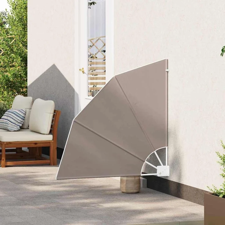 vidaXL Balkon Sichtschutz Taupe 115 x 115 cm Polyester 42000909 – Bild 3